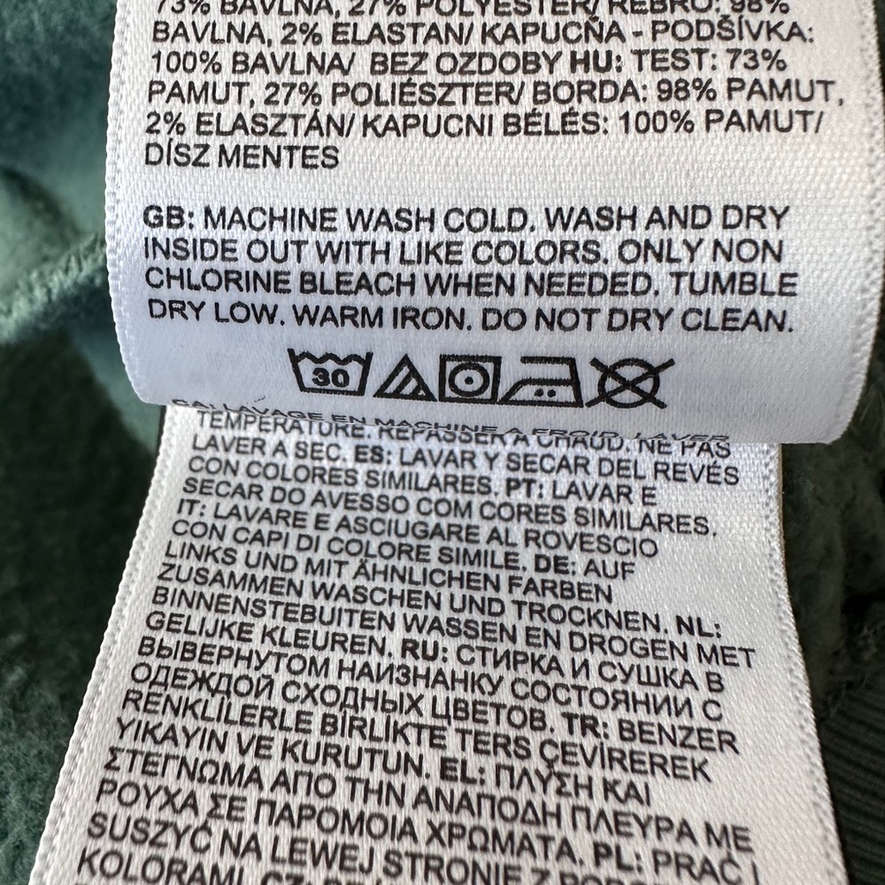 The North Face Oversized Sage Green Zip-Up Hoodie LARGE - Picture 12 of 14
